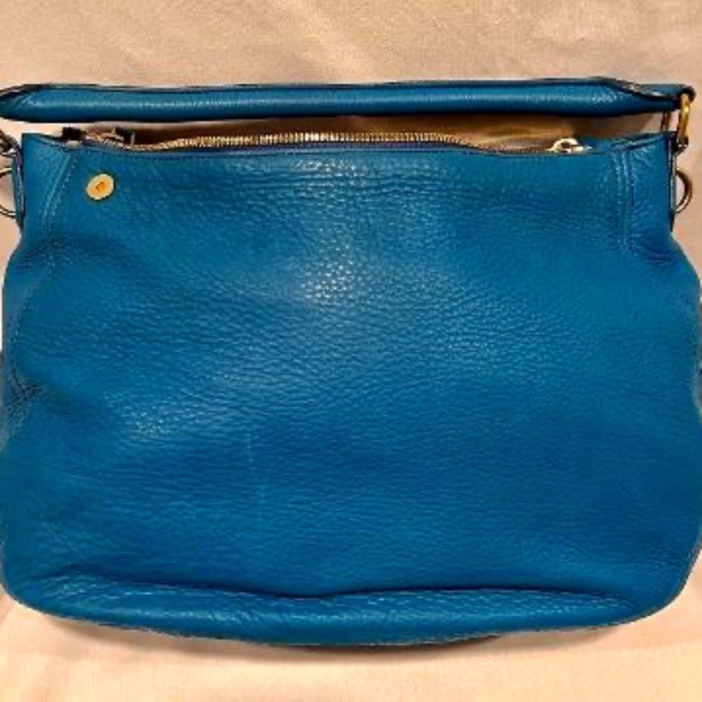 J.Crew Brand New (NWT) Woman's Leather Shoulder Bag Aqua Blue
